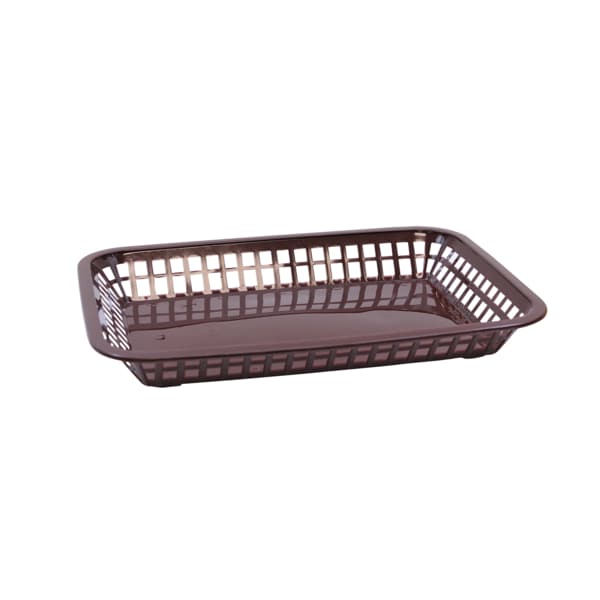 brown rectangle basket