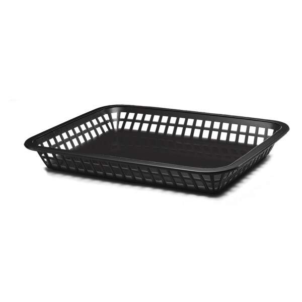 black plastic basket