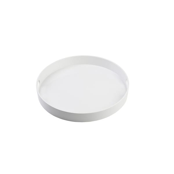 Round 38 cm Serving Tray, White