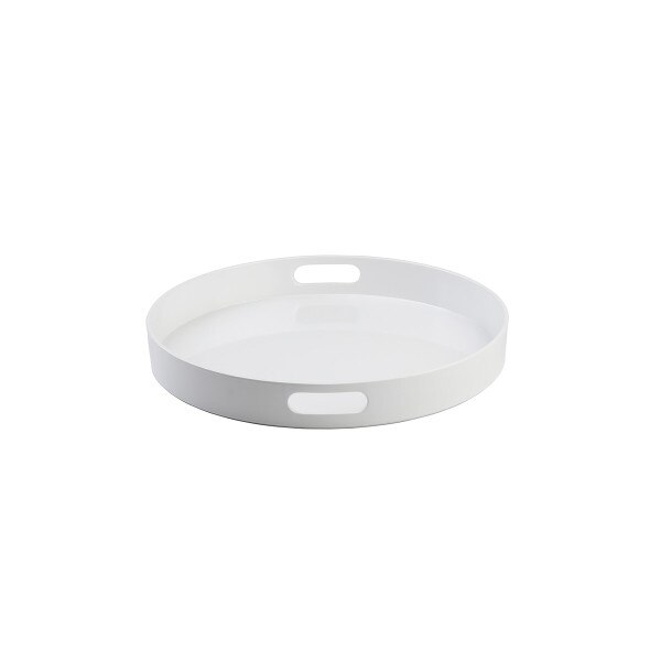 Round 38 cm Serving Tray, White