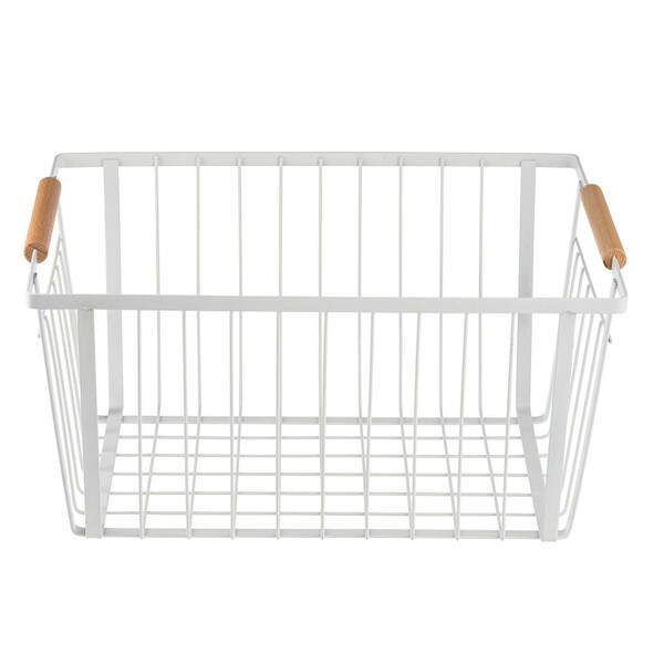 white storage baskets