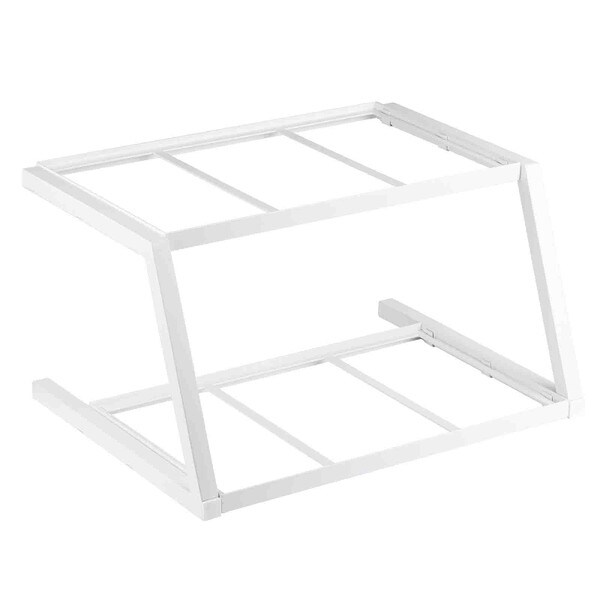 white tiered riser frames