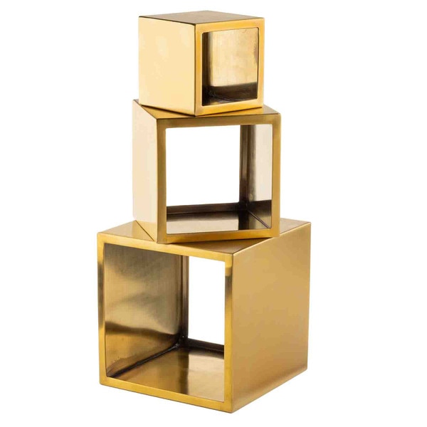 Gold. Retail Risers Barclay™ Square Riser Set, Gold