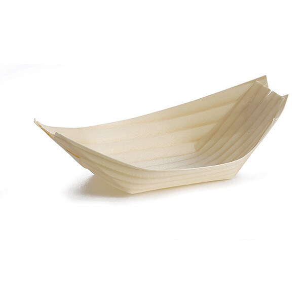 wood appetizer boat