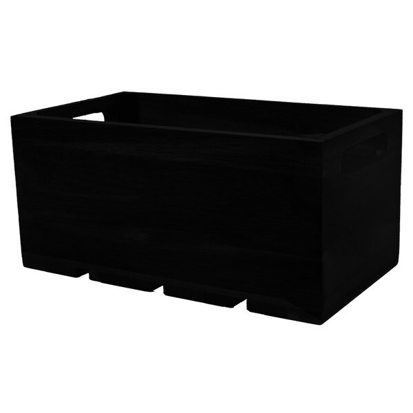 Black Painted Wood Display Crate