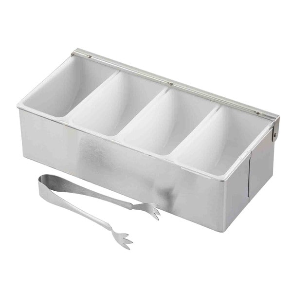 condiment dispenser with tongs