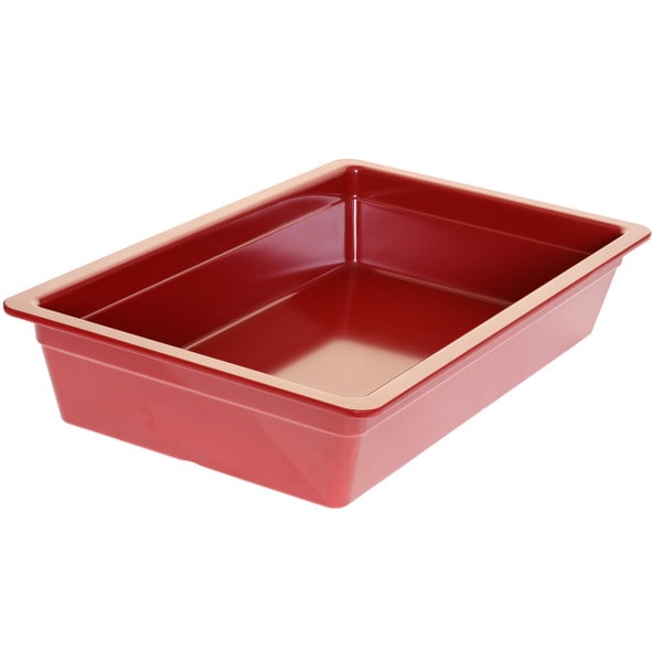 1/1 Gastronorm Pan, 100mm, Red Melamine