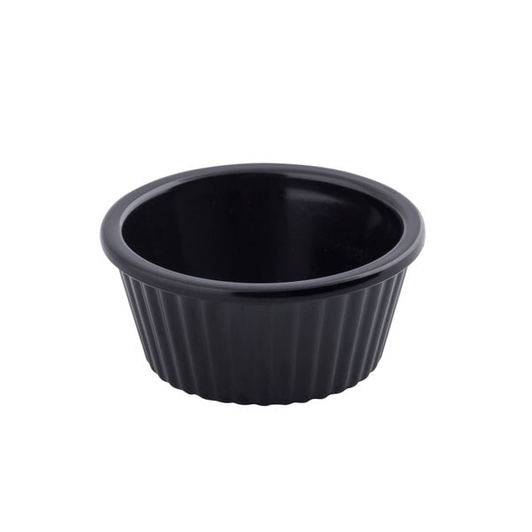 30 ml Fluted Black Ramekin